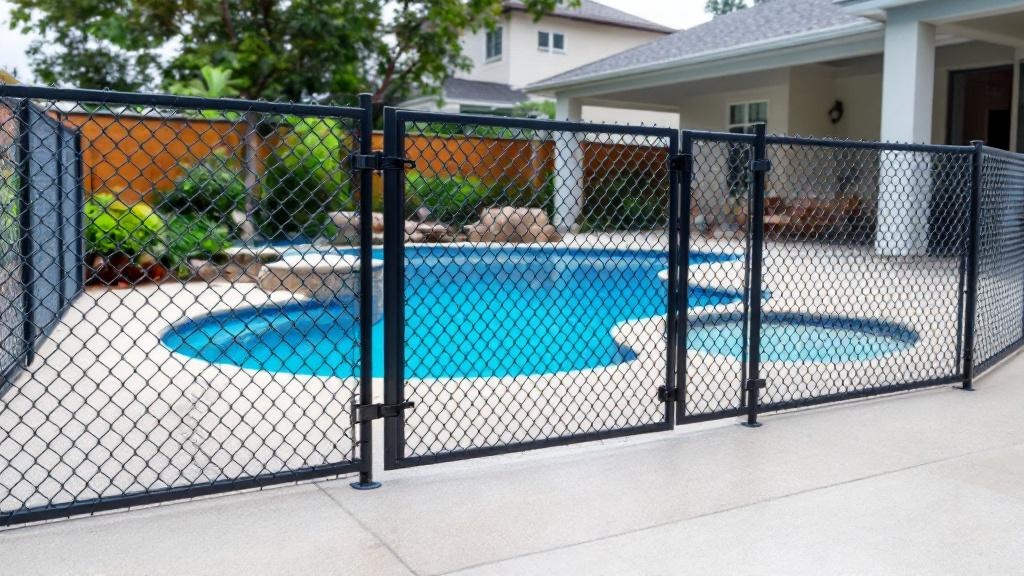 New Pool Area Chain Link Fence - Professional Chain Link by Fencing & Gates contractors