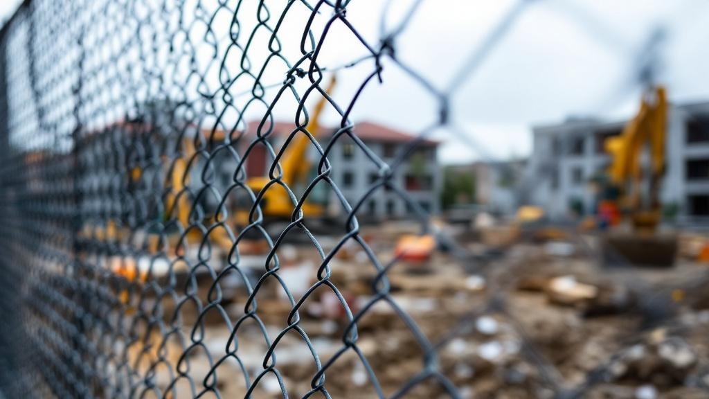 Chain Link Temporary Construction Fence Project - Professional Chain Link by Fencing & Gates contractors