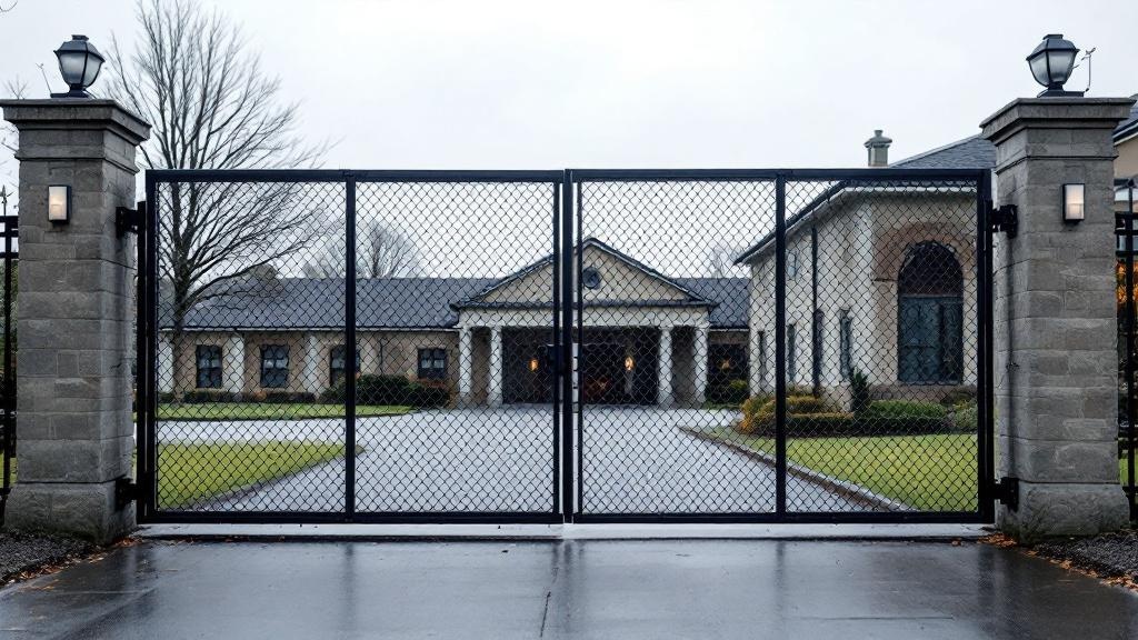 Chain Link Cantilever Gate Project - Professional Chain Link by Fencing & Gates contractors