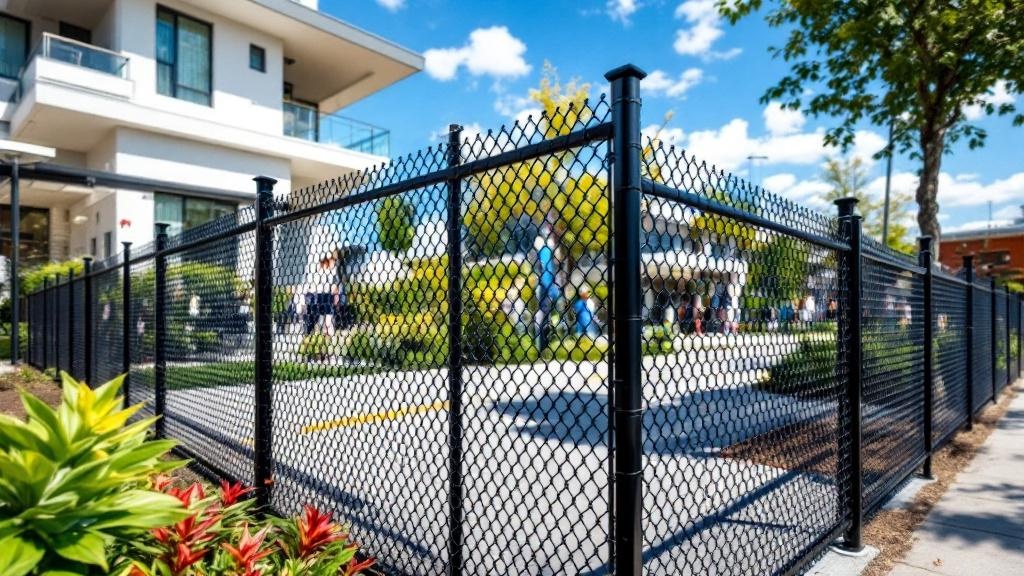 Standard Black Vinyl Chain Link Fence - Professional Chain Link by Fencing & Gates contractors