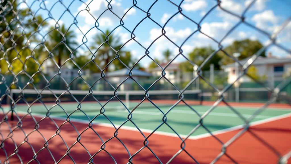 Tennis Court Chain Link Enclosure - Traditional - Professional Chain Link by Fencing & Gates contractors
