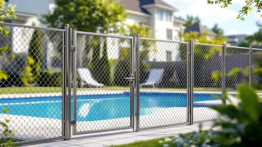 Standard Pool Area Chain Link Fence - Professional Chain Link by Fencing & Gates contractors