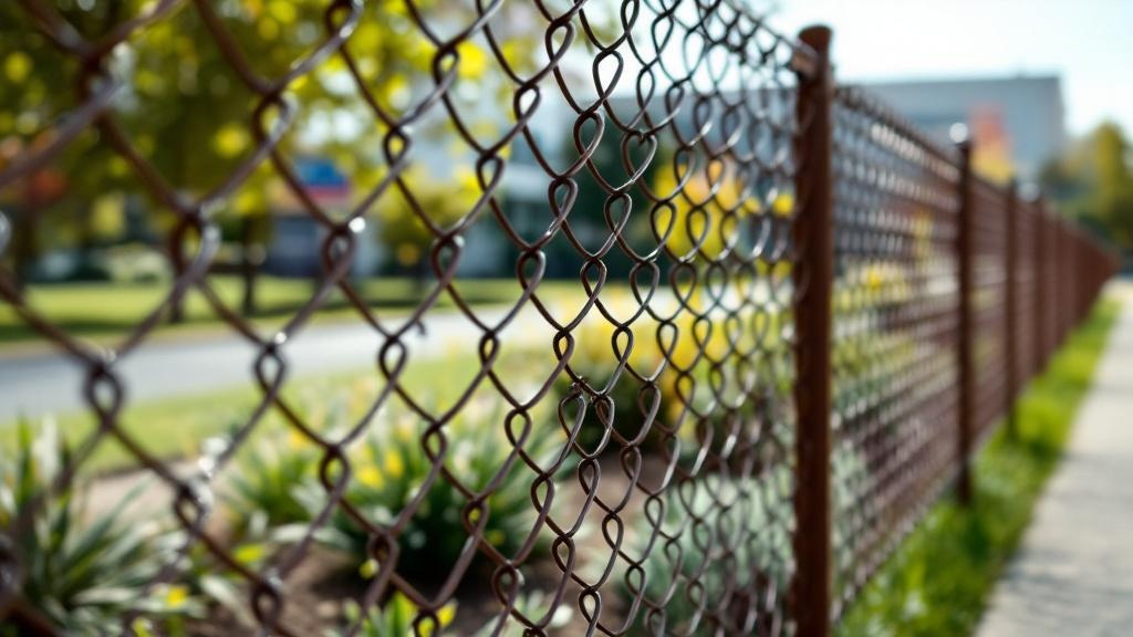 Custom Brown Vinyl Chain Link Fence - Professional Chain Link by Fencing & Gates contractors