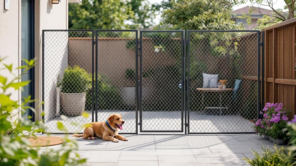 Chain Link Dog Run Enclosure for Hospital Properties - Professional Chain Link by Fencing & Gates contractors