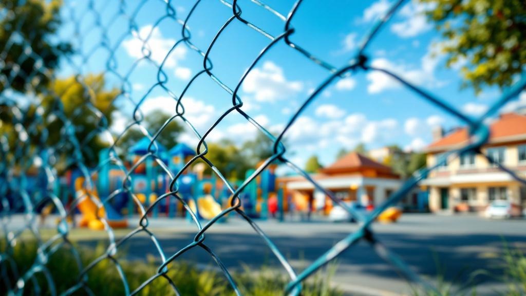 School Yard Chain Link Fence - Residential - Professional Chain Link by Fencing & Gates contractors