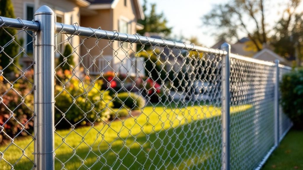Galvanized Chain Link Fence - Residential - Professional Chain Link by Fencing & Gates contractors