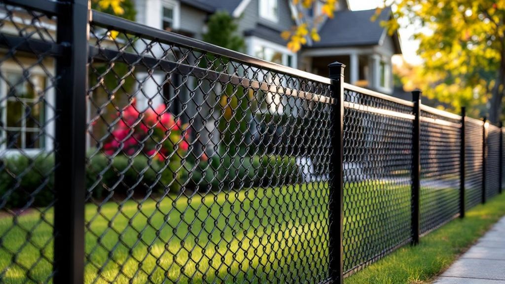 Professional Black Vinyl Coated Chain Link - Professional Chain Link by Fencing & Gates contractors