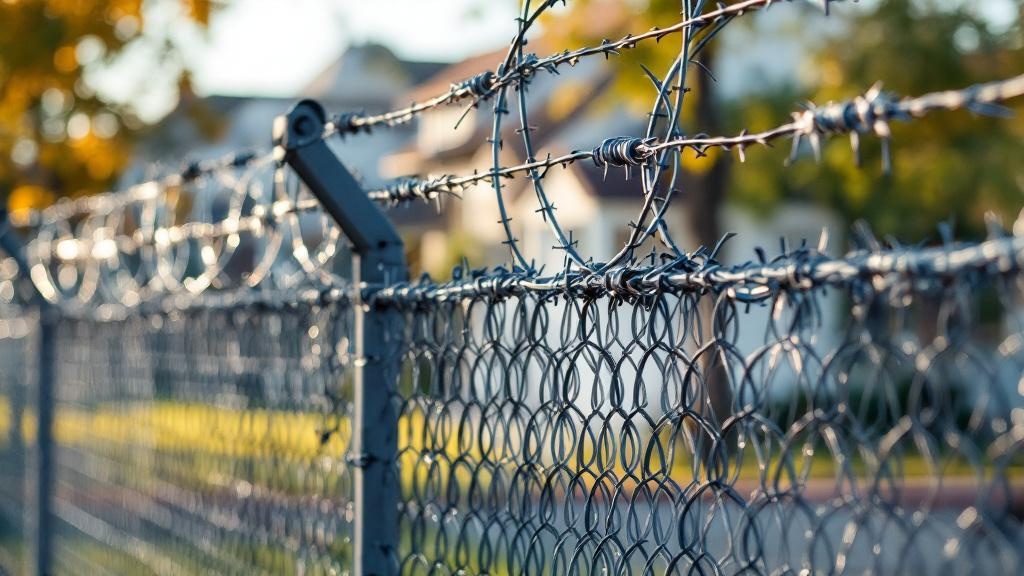 Chain Link with Barbed Wire for Suburban Properties - Professional Chain Link by Fencing & Gates contractors