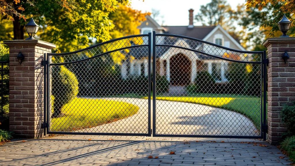 Chain Link Double Swing Gate Project - Professional Chain Link by Fencing & Gates contractors