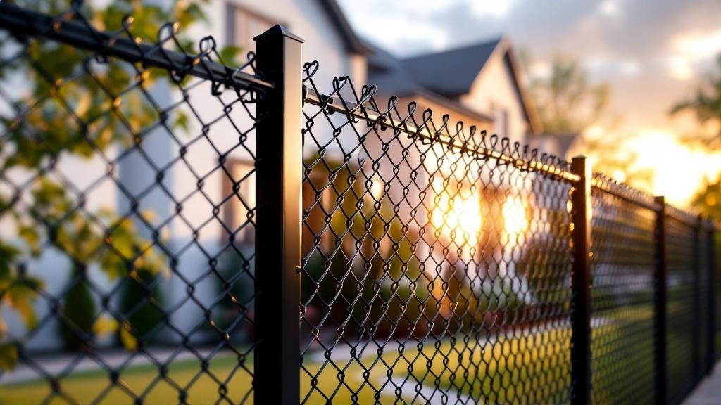 Professional Black Vinyl Coated Chain Link - Professional Chain Link by Fencing & Gates contractors