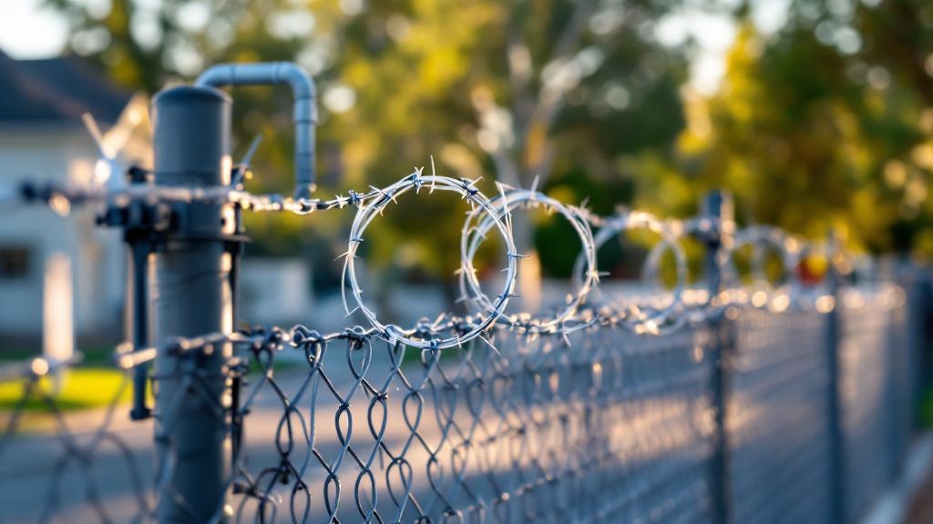 Chain Link with Barbed Wire for Suburban Properties - Professional Chain Link by Fencing & Gates contractors
