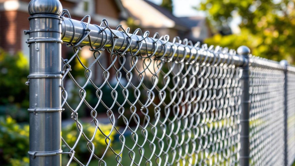 Galvanized Chain Link Fence - Residential - Professional Chain Link by Fencing & Gates contractors
