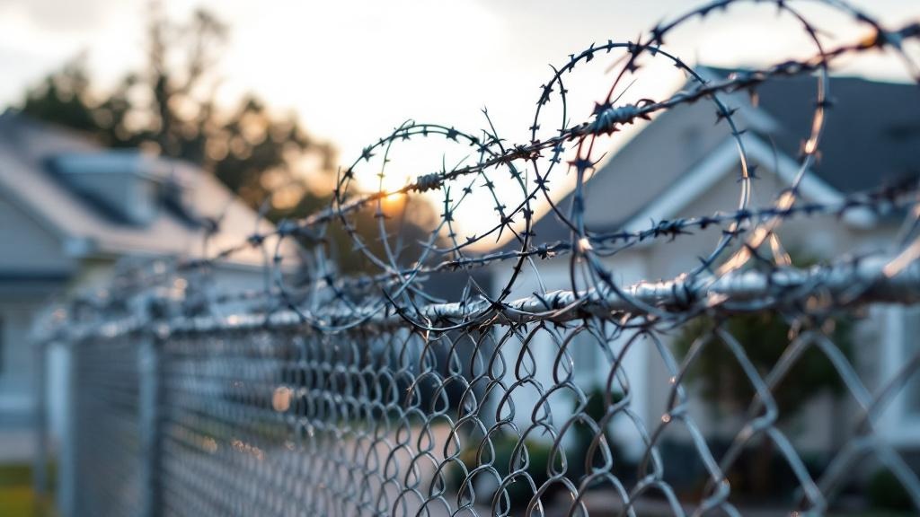 Chain Link with Barbed Wire for Suburban Properties - Professional Chain Link by Fencing & Gates contractors
