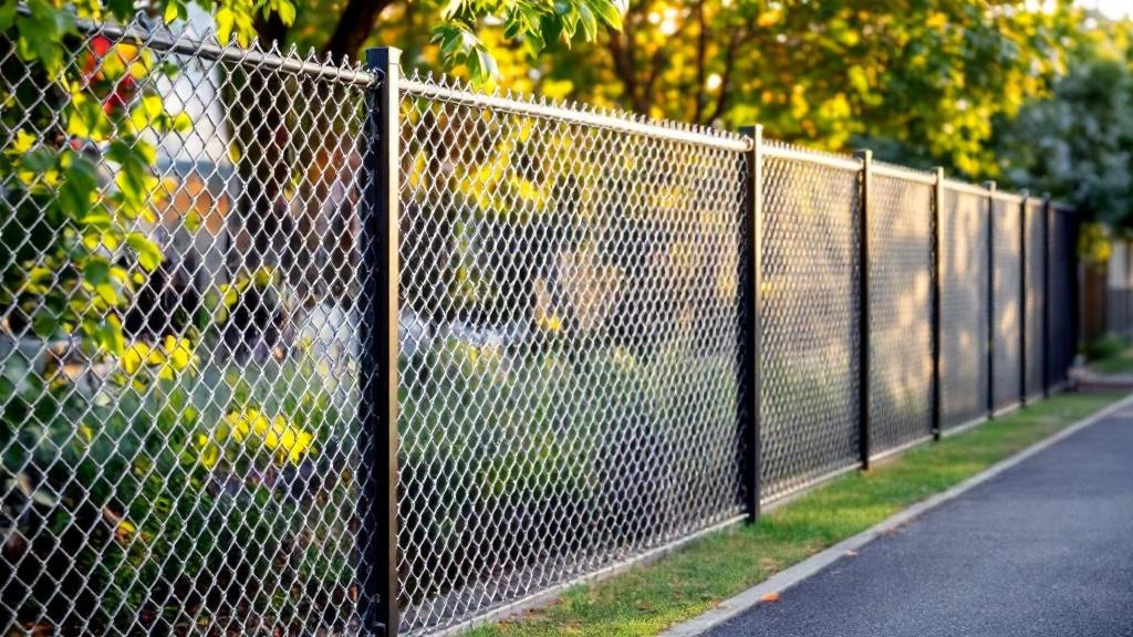 Budget-friendly Chain Link with Privacy Slats - Professional Chain Link by Fencing & Gates contractors