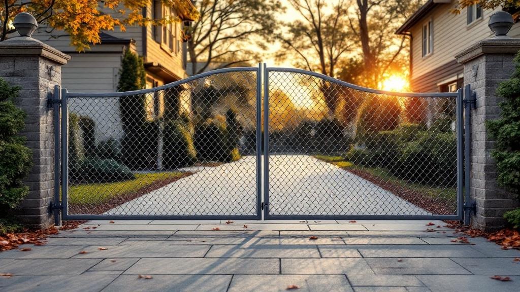 Chain Link Double Swing Gate Project - Professional Chain Link by Fencing & Gates contractors