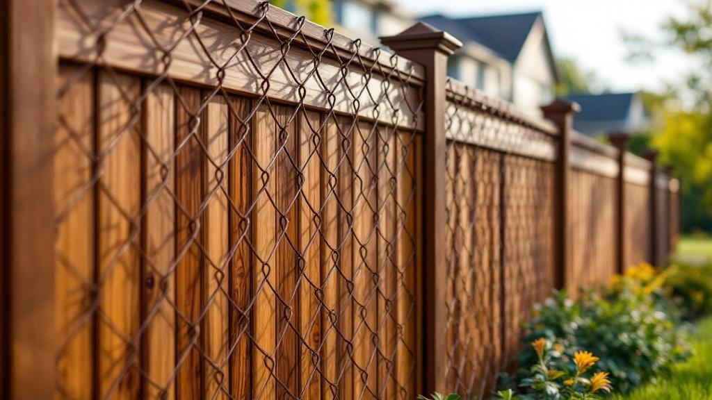 Custom Brown Vinyl Chain Link Fence - Professional Chain Link by Fencing & Gates contractors