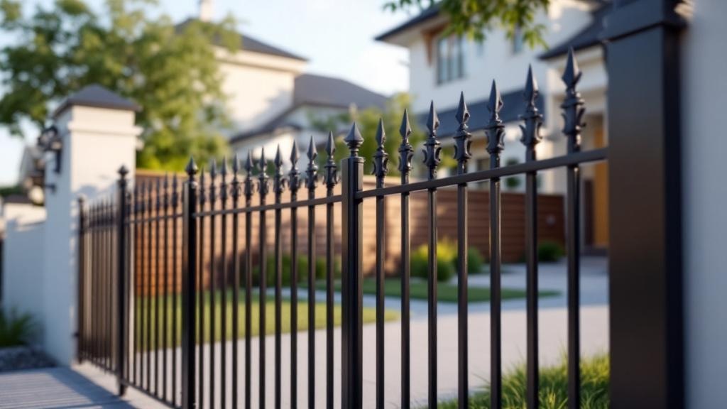 Modern Flat Top Iron Fence - Traditional - Professional Ornamental Iron by Fencing & Gates contractors