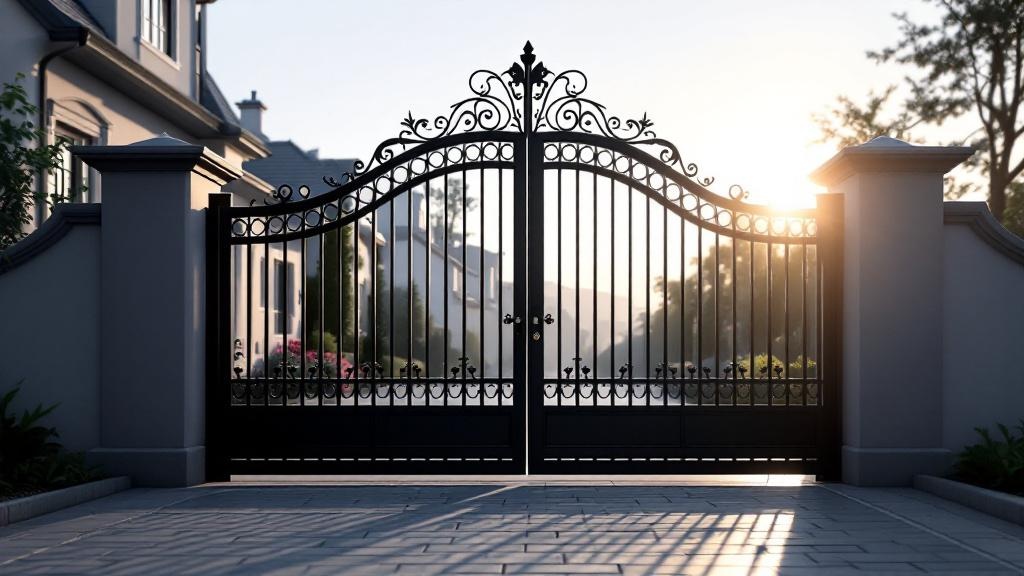 Automatic Iron Driveway Gate - Traditional - Professional Ornamental Iron by Fencing & Gates contractors