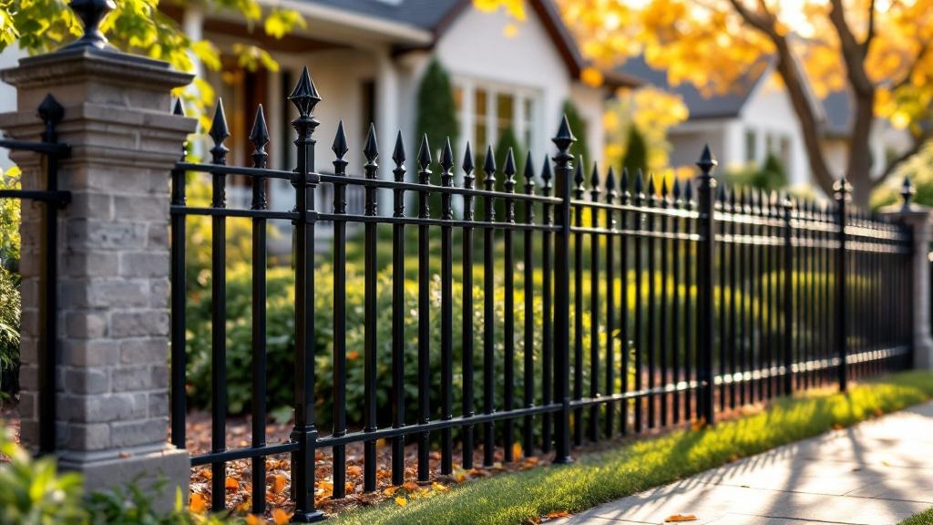 Classic Black Iron Fence - Residential - Professional Ornamental Iron by Fencing & Gates contractors