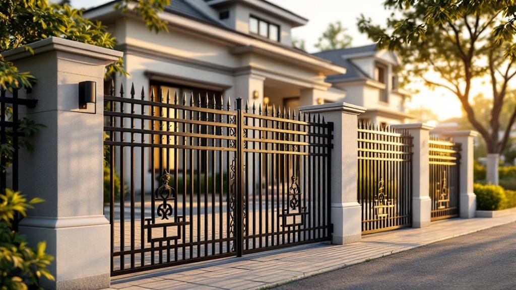 Modern Flat Top Iron Fence - Traditional - Professional Ornamental Iron by Fencing & Gates contractors