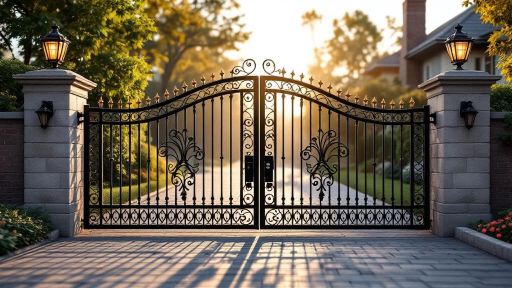 Automatic Iron Driveway Gate - Traditional - Professional Ornamental Iron by Fencing & Gates contractors