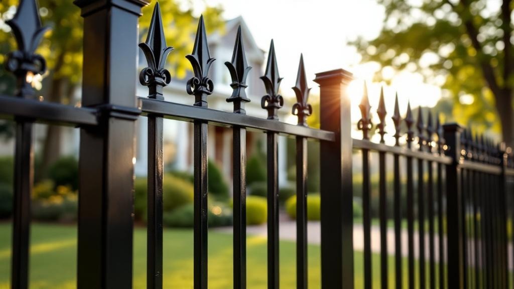 Classic Black Iron Fence - Residential - Professional Ornamental Iron by Fencing & Gates contractors