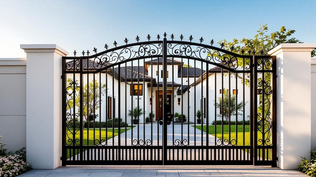 Modern Flat Top Iron Fence - Traditional - Professional Ornamental Iron by Fencing & Gates contractors