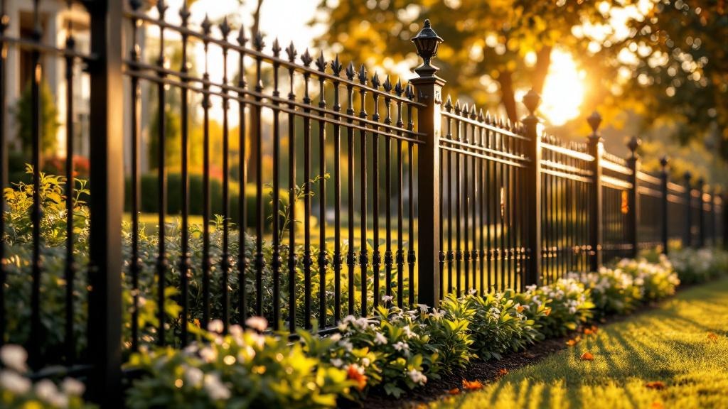 Custom Iron Fence Garden Border - Professional Ornamental Iron by Fencing & Gates contractors