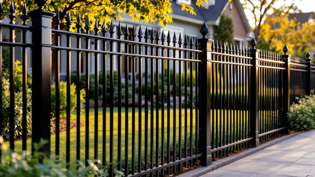 Classic Black Iron Fence - Residential - Professional Ornamental Iron by Fencing & Gates contractors