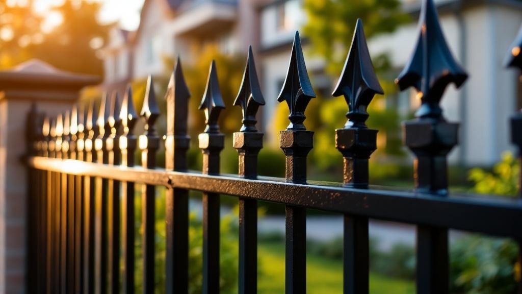 Installed Iron Fence with Spear Tops - Professional Ornamental Iron by Fencing & Gates contractors