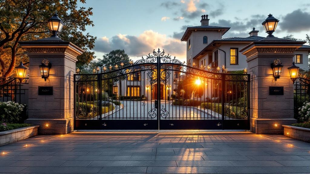 Budget-friendly Ornamental Iron Entry Gate - Professional Ornamental Iron by Fencing & Gates contractors