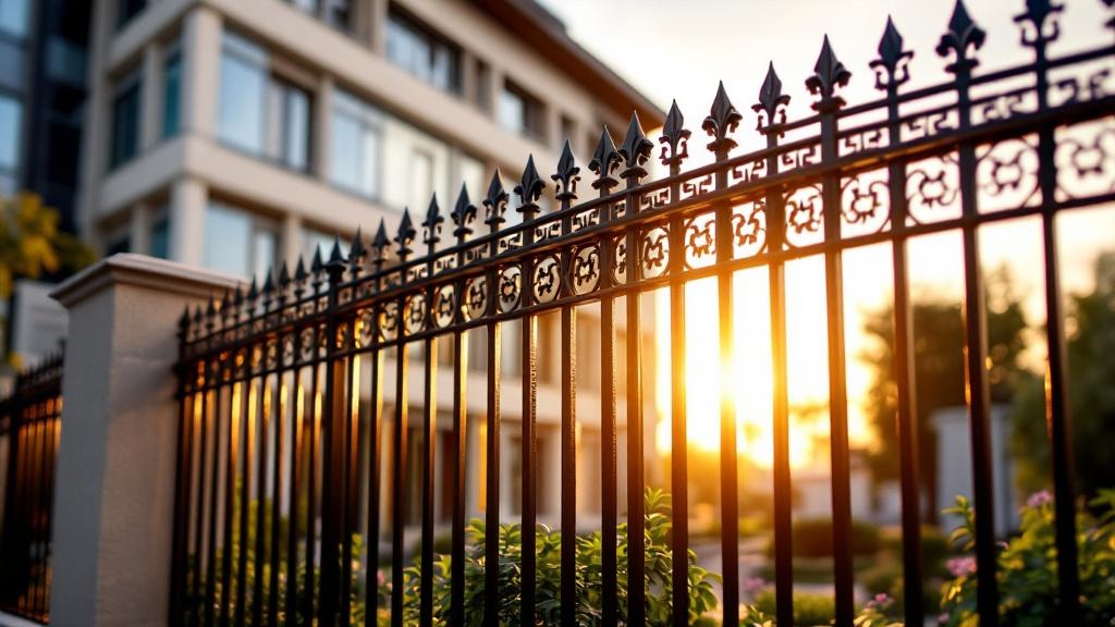 Modern Flat Top Iron Fence - Traditional - Professional Ornamental Iron by Fencing & Gates contractors
