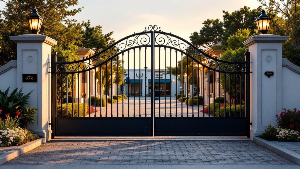 Automatic Iron Driveway Gate - Traditional - Professional Ornamental Iron by Fencing & Gates contractors