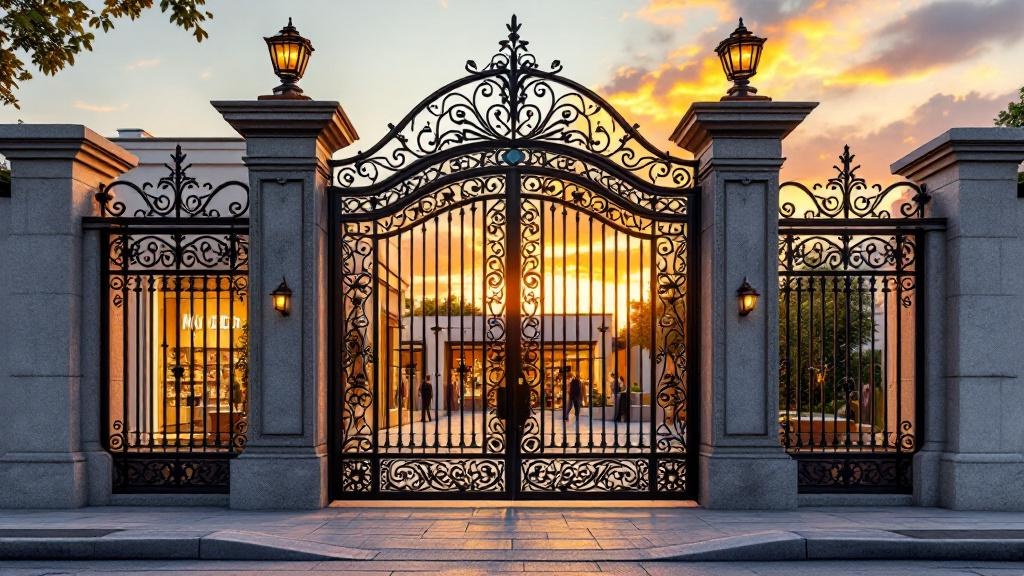 Complete Ornamental Iron Arched Gate - Professional Ornamental Iron by Fencing & Gates contractors