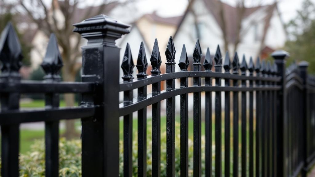 New Iron Fence with Spear Tops - Professional Ornamental Iron by Fencing & Gates contractors
