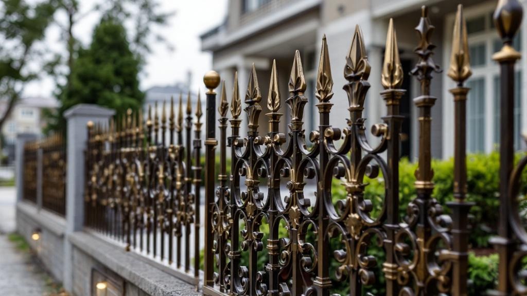 Bronze Ornamental Iron Fence for Industrial Properties - Professional Ornamental Iron by Fencing & Gates contractors