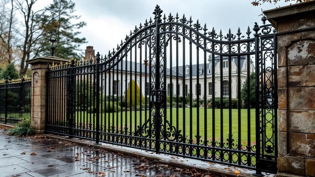 Estate Iron Perimeter Fence Project - Professional Ornamental Iron by Fencing & Gates contractors