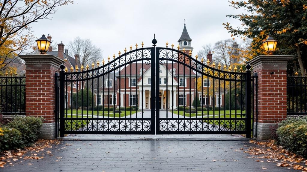 Automatic Iron Driveway Gate - Traditional - Professional Ornamental Iron by Fencing & Gates contractors