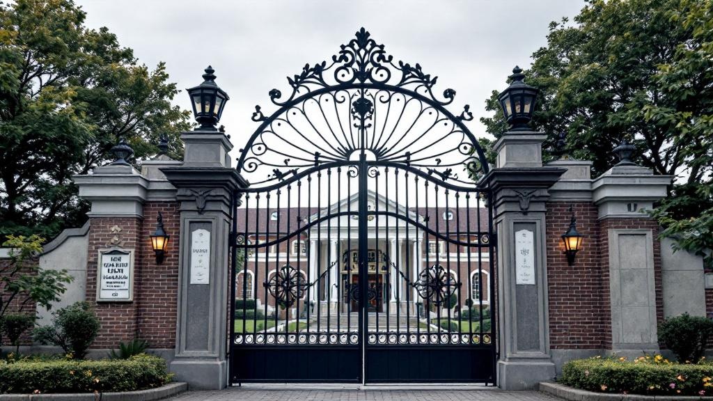 Custom Ornamental Iron Arched Gate - Professional Ornamental Iron by Fencing & Gates contractors