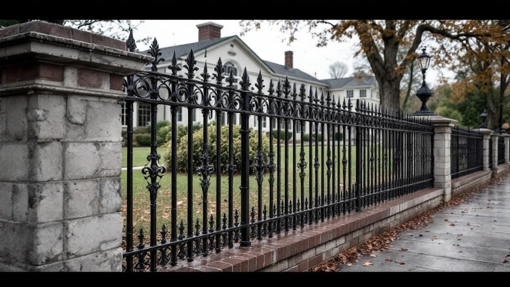 Historic Iron Fence Restoration for School Properties - Professional Ornamental Iron by Fencing & Gates contractors