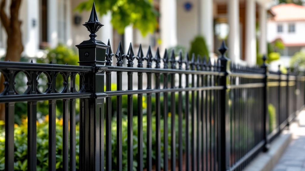 Classic Black Iron Fence - Residential - Professional Ornamental Iron by Fencing & Gates contractors