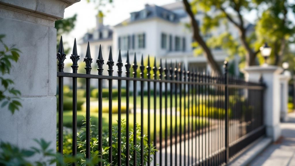 Estate Iron Perimeter Fence Project - Professional Ornamental Iron by Fencing & Gates contractors