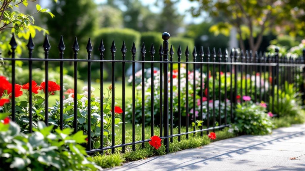 Custom Iron Fence Garden Border - Professional Ornamental Iron by Fencing & Gates contractors