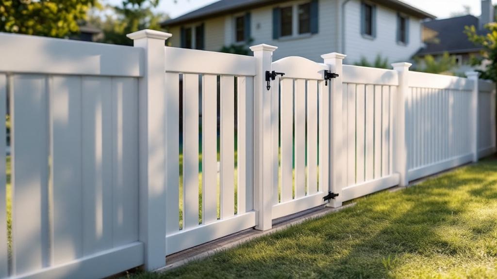 Vinyl Pool Safety Fence Project - Professional Vinyl Fence by Fencing & Gates contractors