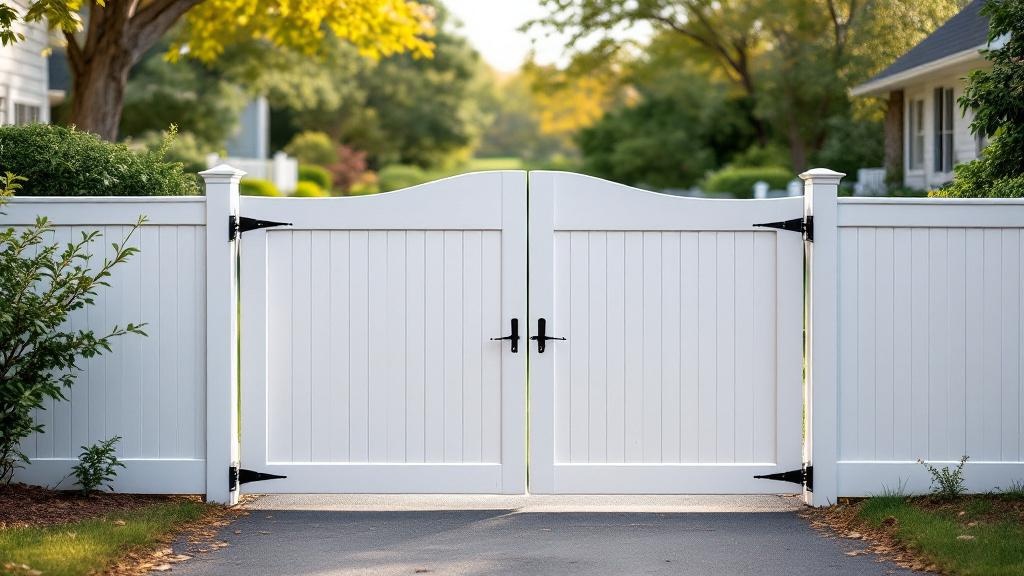 Vinyl Privacy Gate for Suburban Properties - Professional Vinyl Fence by Fencing & Gates contractors