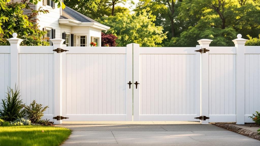 Vinyl Privacy Gate for Suburban Properties - Professional Vinyl Fence by Fencing & Gates contractors