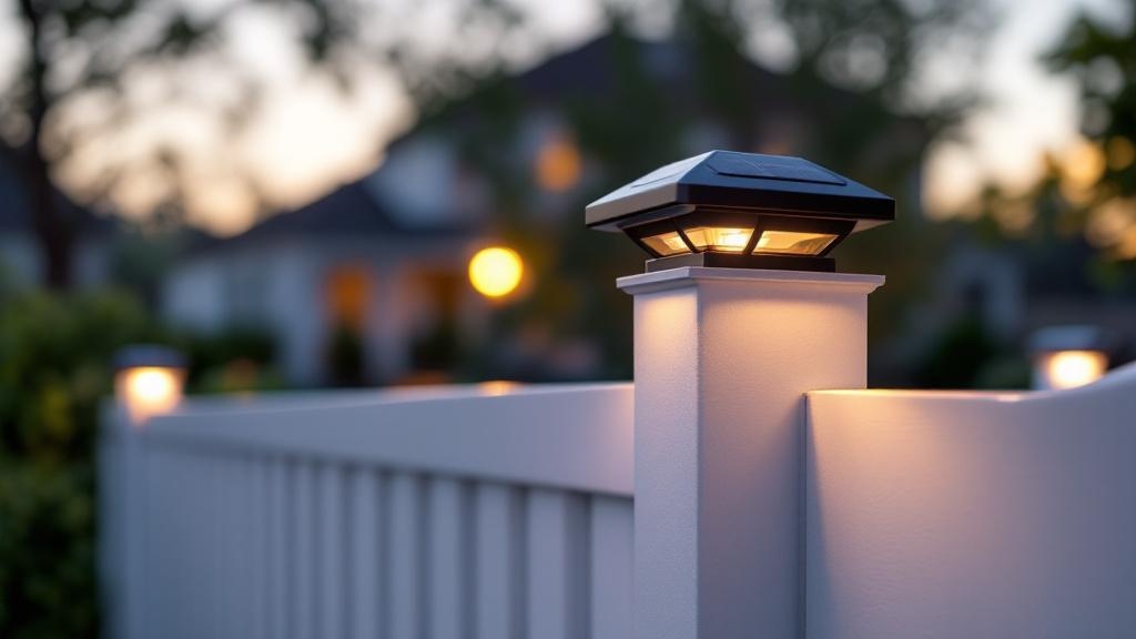 Vinyl Post with Solar Cap - Residential - Professional Vinyl Fence by Fencing & Gates contractors
