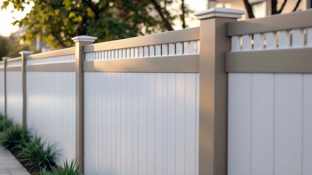 Quality Two-Tone Vinyl Fence - Professional Vinyl Fence by Fencing & Gates contractors