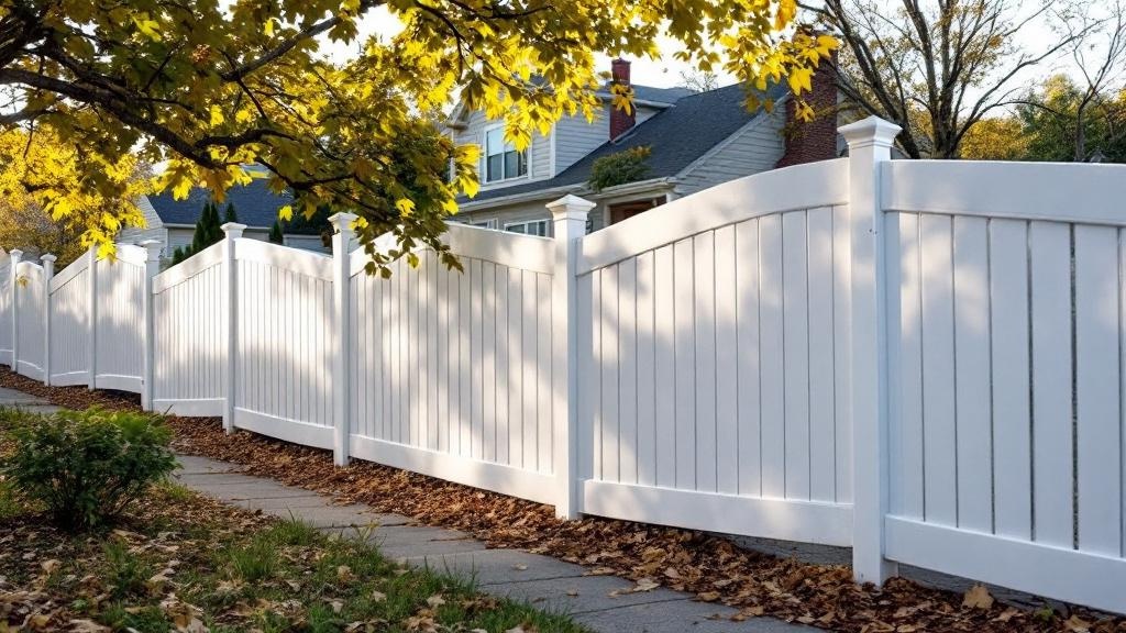 Custom Stepped Vinyl Fence on Slope - Professional Vinyl Fence by Fencing & Gates contractors