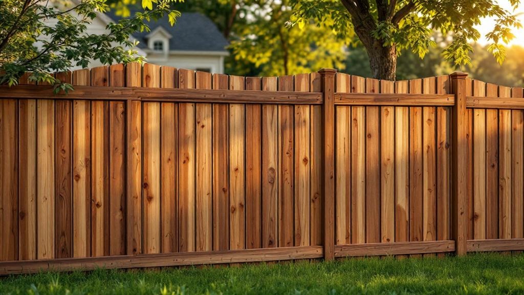 Custom Wood Grain Textured Vinyl - Professional Vinyl Fence by Fencing & Gates contractors